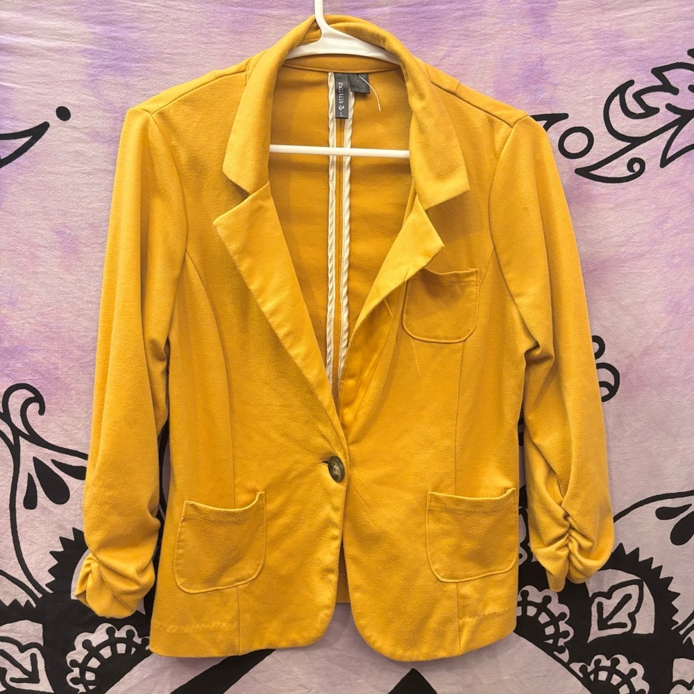Full Tilt Yellow Mustard Blazer for Women Size Large from Tilly's